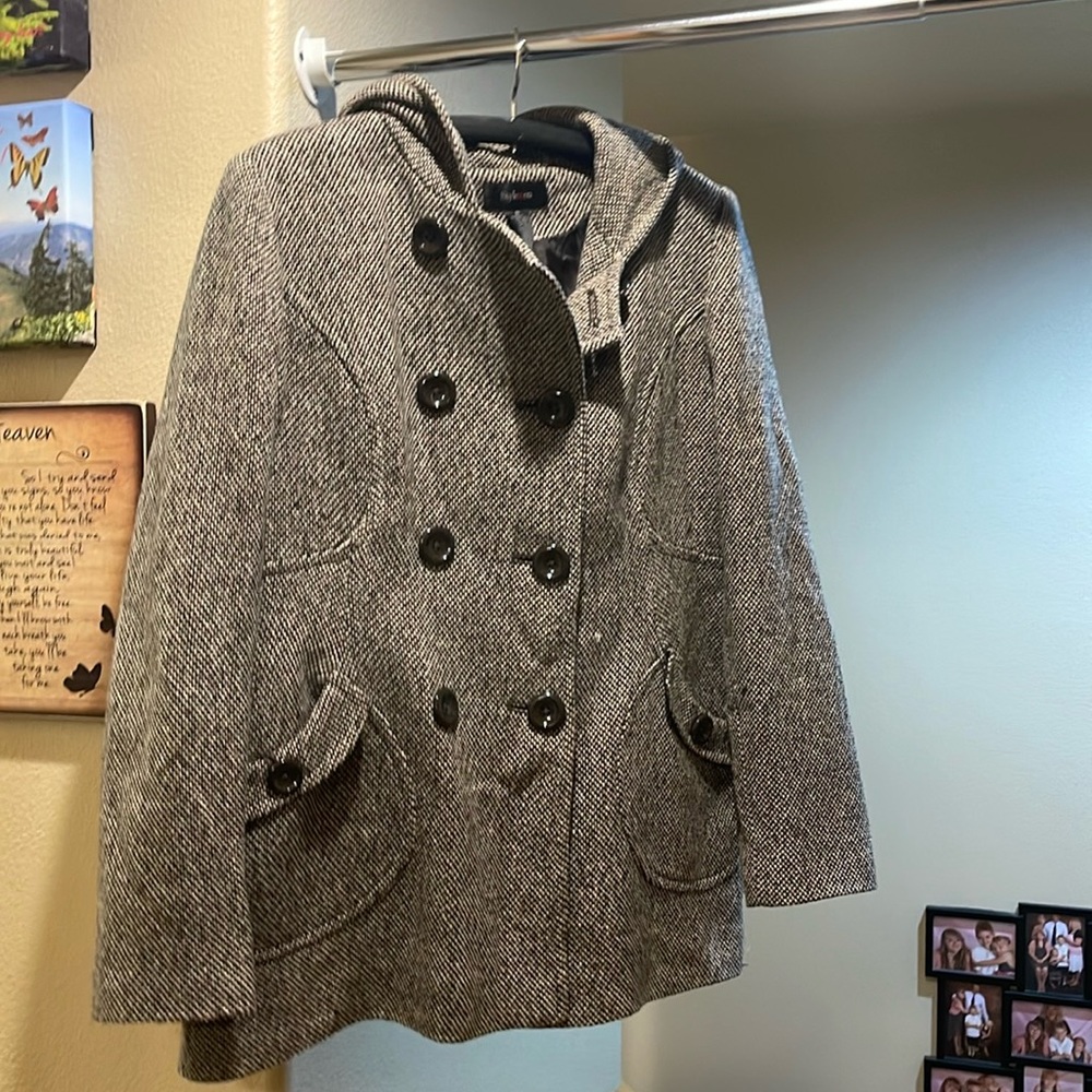 Macys Style & Co tweed coat